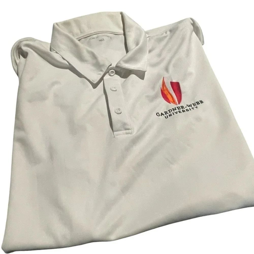 Port authority 2XL White Polo Shirt with Embroidered Logo Gardner Webb